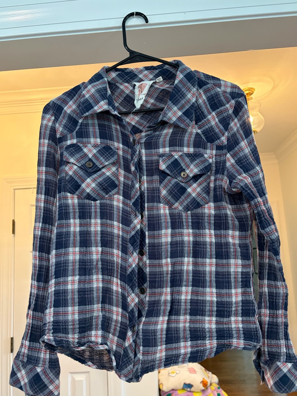 Plaid Button-Up Shirt